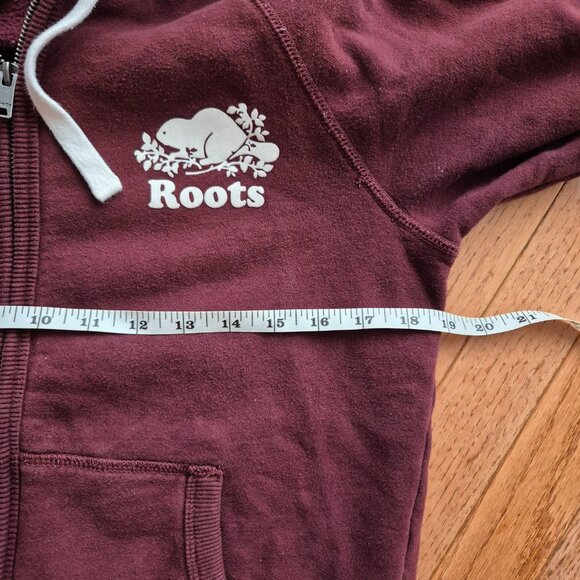 Roots Full Zip Hoodie Maroon/Burgundy Small - Picture 8 of 9
